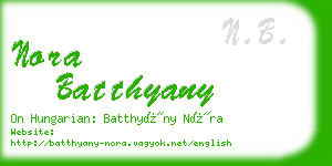 nora batthyany business card